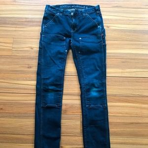 Dovetail Workwear women’s Maven Slim size 8 inseam 34in. Navy blue wash.